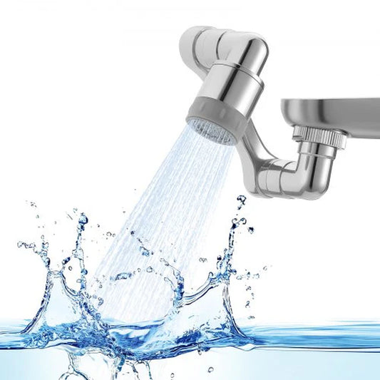 1080¡Ã Swivel Faucet Extender, 2 Sprayer Modes Sink Water Faucet Aerator Extension, Kitchen Bathroom Rotatable Spray Attachment with Brass Robotic Arm, Rotating Splash Filter Wash Hand/Hair/Face