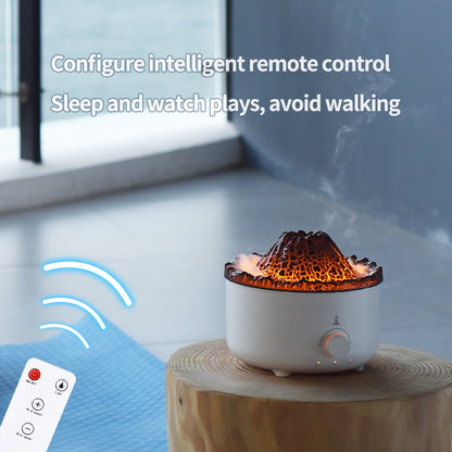 Mute of New Small Simulated Flame Volcano Humidifier Flame Humidifier Volcano Diffuser Home Decorations